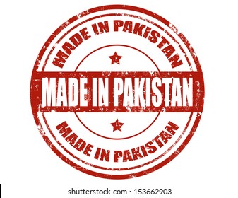 Grunge rubber stamp with text Made in Pakistan,vector illustration