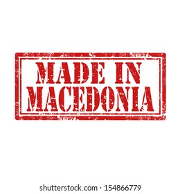 Grunge rubber stamp with text Made in Macedonia,vector illustration