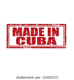 Grunge rubber stamp with text Made in Cuba,vector illustration