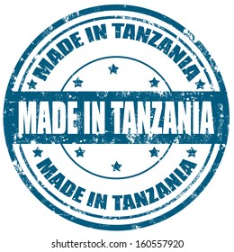 Grunge rubber stamp with text Made in Tanzania,vector illustration