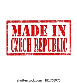 Grunge rubber stamp with text Made in Czech Republic,vector illustration
