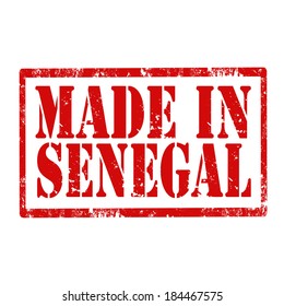 Grunge rubber stamp with text Made In Senegal,vector illustration