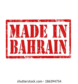 Grunge rubber stamp with text Made In Bahrain,vector illustration