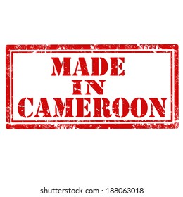 Grunge rubber stamp with text Made In Cameroon,vector illustration
