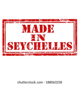 Grunge rubber stamp with text Made In Seychelles,vector illustration