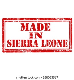 Grunge rubber stamp with text Made In Sierra Leone,vector illustration