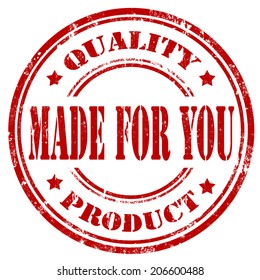 Grunge rubber stamp with text Made For You,vector illustration