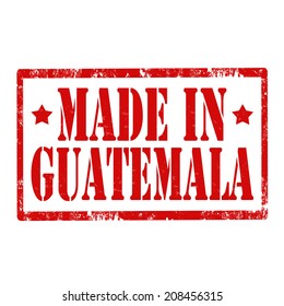 Grunge rubber stamp with text Made In Guatemala,vector illustration