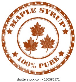 Grunge rubber stamp with text Maple Syrup,vector illustration