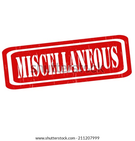Grunge rubber stamp with text Miscellaneous,vector illustration