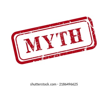 Grunge rubber stamp with text Myth, vector illustration