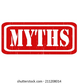 Grunge rubber stamp with text Myths,vector illustration