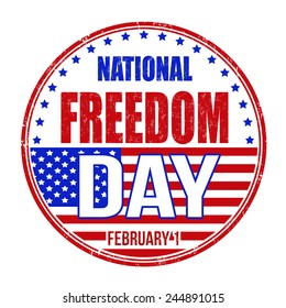 Grunge rubber stamp with the text National Freedom Day written inside, vector illustration