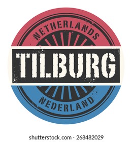 Grunge rubber stamp with the text Netherlands, Tilburg, vector illustration