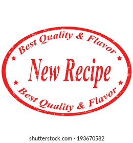 Grunge rubber stamp with text New Recipe,vector illustration