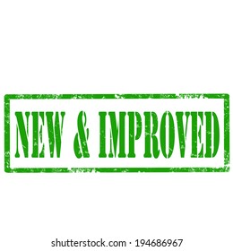 Grunge rubber stamp with text New & Improved,vector illustration