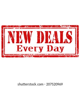 Grunge rubber stamp with text New Deals-Every Day,vector illustration