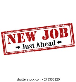 Grunge rubber stamp with text New Job,vector illustration