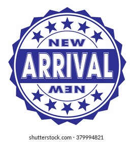 grunge rubber stamp with text "new arrival" on white, vector illustration