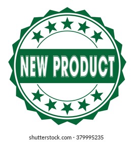 grunge rubber stamp with text "new product" on white, vector illustration