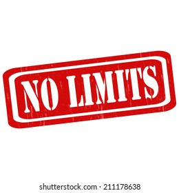 Grunge rubber stamp with text No Limits,vector illustration