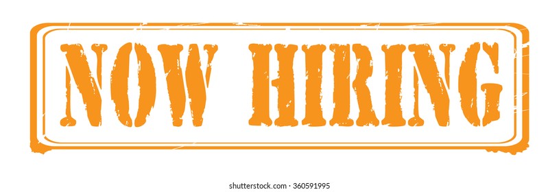 Grunge rubber stamp with text "now hiring" inside,vector illustration