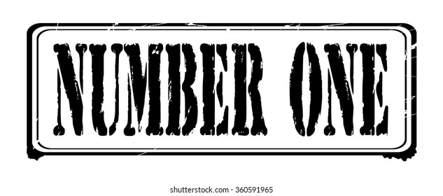 Grunge rubber stamp with text "number one" inside,vector illustration