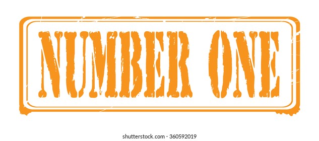 Grunge rubber stamp with text "number one" inside,vector illustration