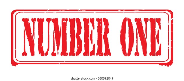 Grunge rubber stamp with text "number one" inside,vector illustration