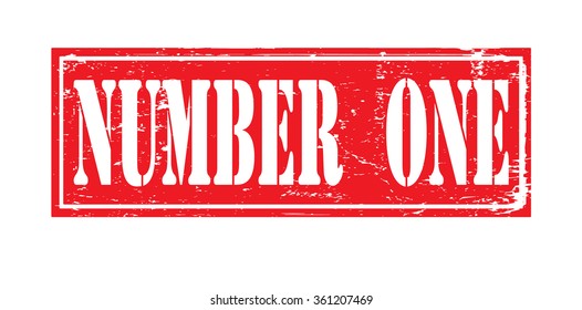 Grunge rubber stamp with text "number one" inside,vector illustration