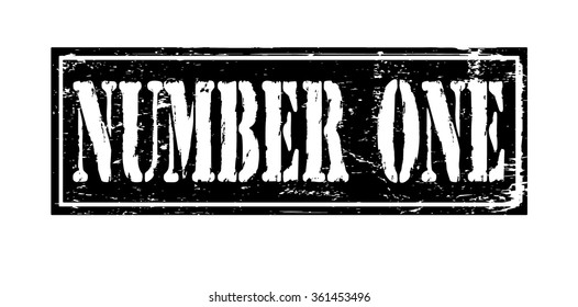 Grunge rubber stamp with text "number one" inside,vector illustration