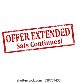 Grunge rubber stamp with text Offer Extended,vector illustration