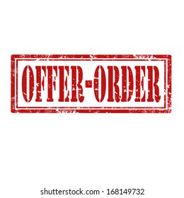 Grunge rubber stamp with text Offer-Order,vector illustration