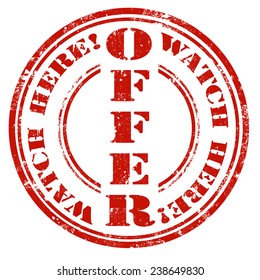 Grunge rubber stamp with text Offer,vector illustration
