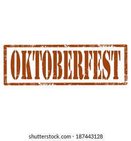 Grunge rubber stamp with text Oktoberfest,vector illustration