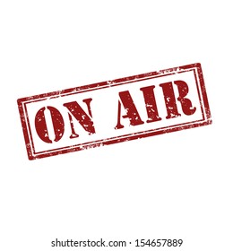 Grunge rubber stamp with text On Air,vector illustration