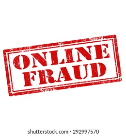 Grunge rubber stamp with text Online Fraud,vector illustration