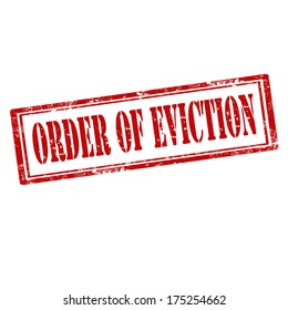 Grunge rubber stamp with text Order Of Eviction,vector illustration