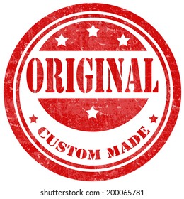 Grunge rubber stamp with text Original-Custom Made,vector illustration