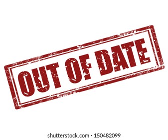 Grunge rubber stamp with text Out of date,vector illustration