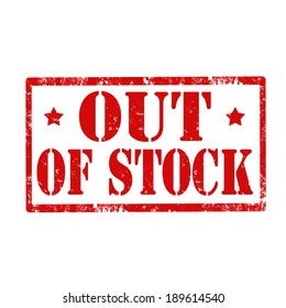 Grunge rubber stamp with text Out Of Stock,vector illustration
