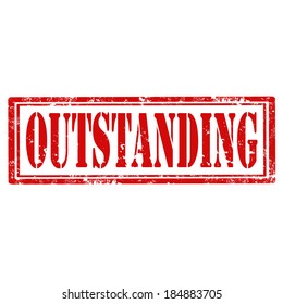 Grunge rubber stamp with text Outstanding,vector illustration
