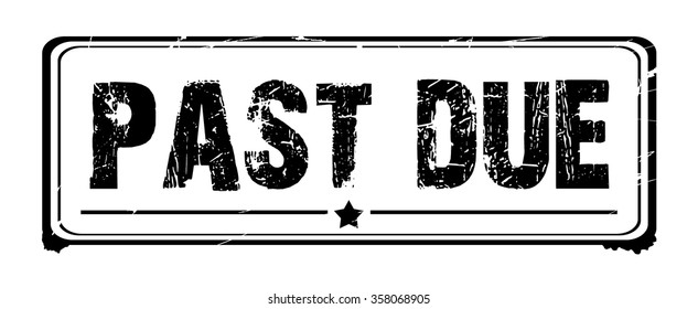 Grunge rubber stamp with text "past due" inside,vector illustration