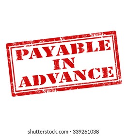 Grunge rubber stamp with text Payable In Advance,vector illustration