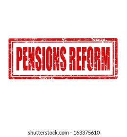 Grunge Rubber Stamp With Text Pension Reform,vector Illustration