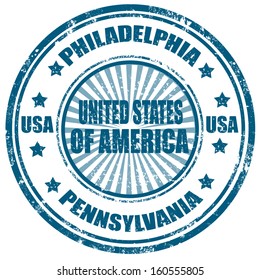 Grunge rubber stamp with text Philadelphia-Pennsylvania,vector illustration