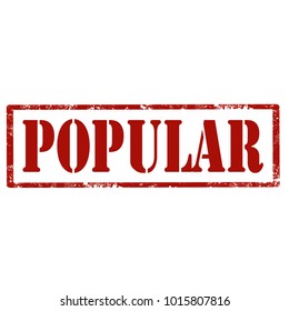 Grunge rubber stamp with text Popular,vector illustration
