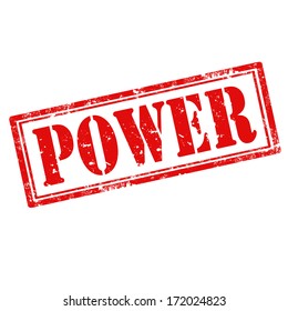 Grunge rubber stamp with text Power,vector illustration