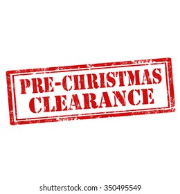 Grunge rubber stamp with text Pre-Christmas Clearance,vector illustration