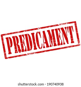 Grunge rubber stamp with text Predicament,vector illustration